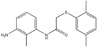 N-(3-amino-2-methylphenyl)-2-[(2,5-dimethylphenyl)sulfanyl]acetamide 구조식 이미지