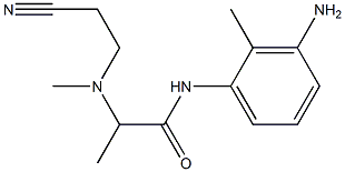 N-(3-amino-2-methylphenyl)-2-[(2-cyanoethyl)(methyl)amino]propanamide 구조식 이미지