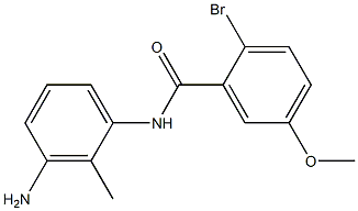 N-(3-amino-2-methylphenyl)-2-bromo-5-methoxybenzamide 구조식 이미지