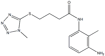 N-(3-amino-2-methylphenyl)-4-[(1-methyl-1H-1,2,3,4-tetrazol-5-yl)sulfanyl]butanamide 구조식 이미지