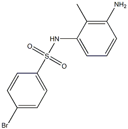 N-(3-amino-2-methylphenyl)-4-bromobenzenesulfonamide 구조식 이미지