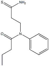 N-(3-amino-3-thioxopropyl)-N-phenylbutanamide 구조식 이미지