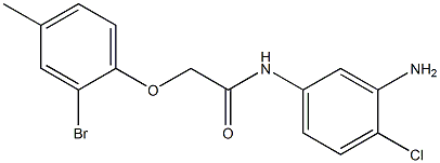 N-(3-amino-4-chlorophenyl)-2-(2-bromo-4-methylphenoxy)acetamide 구조식 이미지