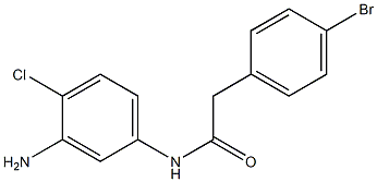 N-(3-amino-4-chlorophenyl)-2-(4-bromophenyl)acetamide 구조식 이미지
