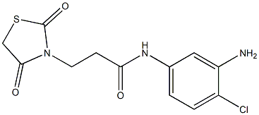 N-(3-amino-4-chlorophenyl)-3-(2,4-dioxo-1,3-thiazolidin-3-yl)propanamide 구조식 이미지