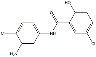 N-(3-amino-4-chlorophenyl)-5-chloro-2-hydroxybenzamide 구조식 이미지