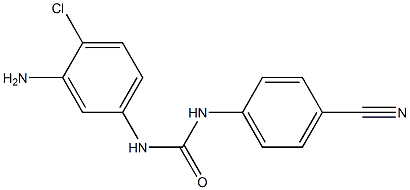 N-(3-amino-4-chlorophenyl)-N'-(4-cyanophenyl)urea 구조식 이미지