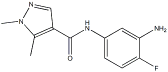 N-(3-amino-4-fluorophenyl)-1,5-dimethyl-1H-pyrazole-4-carboxamide 구조식 이미지