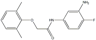 N-(3-amino-4-fluorophenyl)-2-(2,6-dimethylphenoxy)acetamide 구조식 이미지