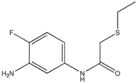 N-(3-amino-4-fluorophenyl)-2-(ethylsulfanyl)acetamide Structure
