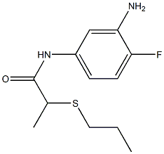 N-(3-amino-4-fluorophenyl)-2-(propylsulfanyl)propanamide 구조식 이미지