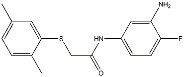 N-(3-amino-4-fluorophenyl)-2-[(2,5-dimethylphenyl)sulfanyl]acetamide Structure