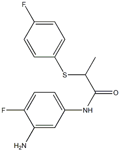 N-(3-amino-4-fluorophenyl)-2-[(4-fluorophenyl)sulfanyl]propanamide 구조식 이미지