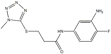 N-(3-amino-4-fluorophenyl)-3-[(1-methyl-1H-1,2,3,4-tetrazol-5-yl)sulfanyl]propanamide 구조식 이미지