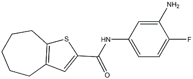 N-(3-amino-4-fluorophenyl)-4H,5H,6H,7H,8H-cyclohepta[b]thiophene-2-carboxamide Structure