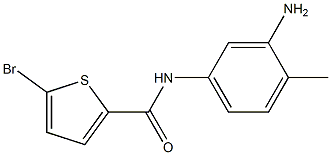 N-(3-amino-4-methylphenyl)-5-bromothiophene-2-carboxamide 구조식 이미지