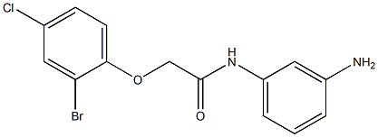 N-(3-aminophenyl)-2-(2-bromo-4-chlorophenoxy)acetamide 구조식 이미지