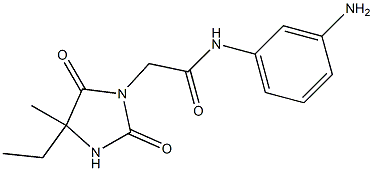 N-(3-aminophenyl)-2-(4-ethyl-4-methyl-2,5-dioxoimidazolidin-1-yl)acetamide 구조식 이미지