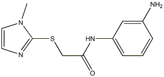 N-(3-aminophenyl)-2-[(1-methyl-1H-imidazol-2-yl)sulfanyl]acetamide 구조식 이미지