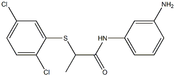 N-(3-aminophenyl)-2-[(2,5-dichlorophenyl)sulfanyl]propanamide 구조식 이미지