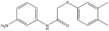 N-(3-aminophenyl)-2-[(3,4-dimethylphenyl)sulfanyl]acetamide 구조식 이미지