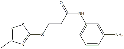 N-(3-aminophenyl)-3-[(4-methyl-1,3-thiazol-2-yl)sulfanyl]propanamide 구조식 이미지
