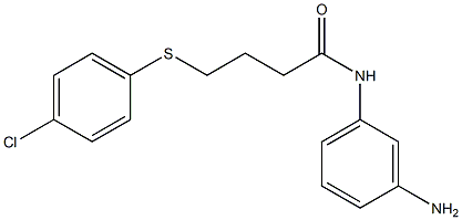 N-(3-aminophenyl)-4-[(4-chlorophenyl)sulfanyl]butanamide Structure