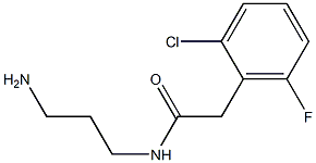 N-(3-aminopropyl)-2-(2-chloro-6-fluorophenyl)acetamide 구조식 이미지