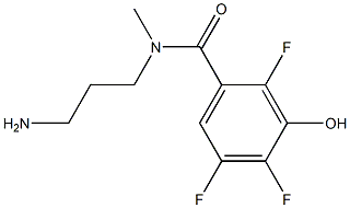 N-(3-aminopropyl)-2,4,5-trifluoro-3-hydroxy-N-methylbenzamide 구조식 이미지