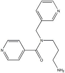 N-(3-aminopropyl)-N-(pyridin-3-ylmethyl)pyridine-4-carboxamide Structure