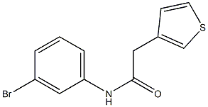 N-(3-bromophenyl)-2-(thiophen-3-yl)acetamide 구조식 이미지