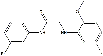 N-(3-bromophenyl)-2-[(2-methoxy-5-methylphenyl)amino]acetamide Structure
