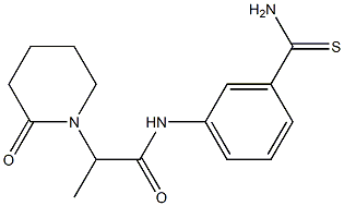 N-(3-carbamothioylphenyl)-2-(2-oxopiperidin-1-yl)propanamide 구조식 이미지
