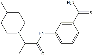 N-(3-carbamothioylphenyl)-2-(4-methylpiperidin-1-yl)propanamide 구조식 이미지