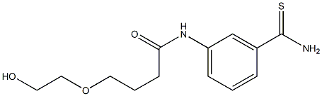 N-(3-carbamothioylphenyl)-4-(2-hydroxyethoxy)butanamide 구조식 이미지