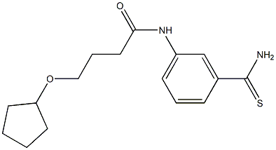 N-(3-carbamothioylphenyl)-4-(cyclopentyloxy)butanamide 구조식 이미지