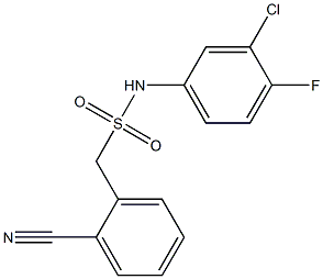 N-(3-chloro-4-fluorophenyl)-1-(2-cyanophenyl)methanesulfonamide Structure