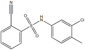 N-(3-chloro-4-methylphenyl)-2-cyanobenzene-1-sulfonamide Structure