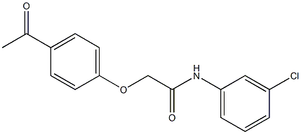 N-(3-chlorophenyl)-2-(4-acetylphenoxy)acetamide 구조식 이미지