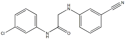 N-(3-chlorophenyl)-2-[(3-cyanophenyl)amino]acetamide 구조식 이미지