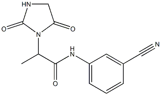 N-(3-cyanophenyl)-2-(2,5-dioxoimidazolidin-1-yl)propanamide 구조식 이미지