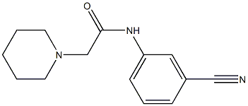 N-(3-cyanophenyl)-2-(piperidin-1-yl)acetamide Structure