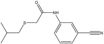 N-(3-cyanophenyl)-2-[(2-methylpropyl)sulfanyl]acetamide Structure