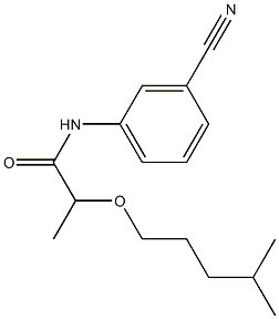 N-(3-cyanophenyl)-2-[(4-methylpentyl)oxy]propanamide Structure