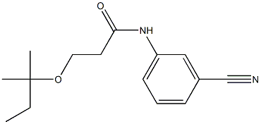 N-(3-cyanophenyl)-3-[(2-methylbutan-2-yl)oxy]propanamide 구조식 이미지