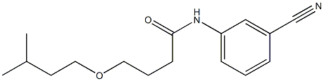 N-(3-cyanophenyl)-4-(3-methylbutoxy)butanamide 구조식 이미지