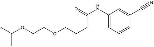 N-(3-cyanophenyl)-4-[2-(propan-2-yloxy)ethoxy]butanamide 구조식 이미지