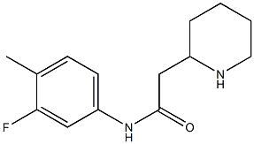 N-(3-fluoro-4-methylphenyl)-2-(piperidin-2-yl)acetamide Structure