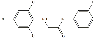 N-(3-fluorophenyl)-2-[(2,4,6-trichlorophenyl)amino]acetamide 구조식 이미지