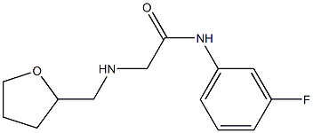 N-(3-fluorophenyl)-2-[(oxolan-2-ylmethyl)amino]acetamide 구조식 이미지